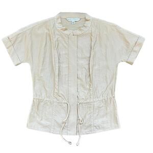 New! Madison Hill Zip Front Cream w\Gold Shimmer - Medium